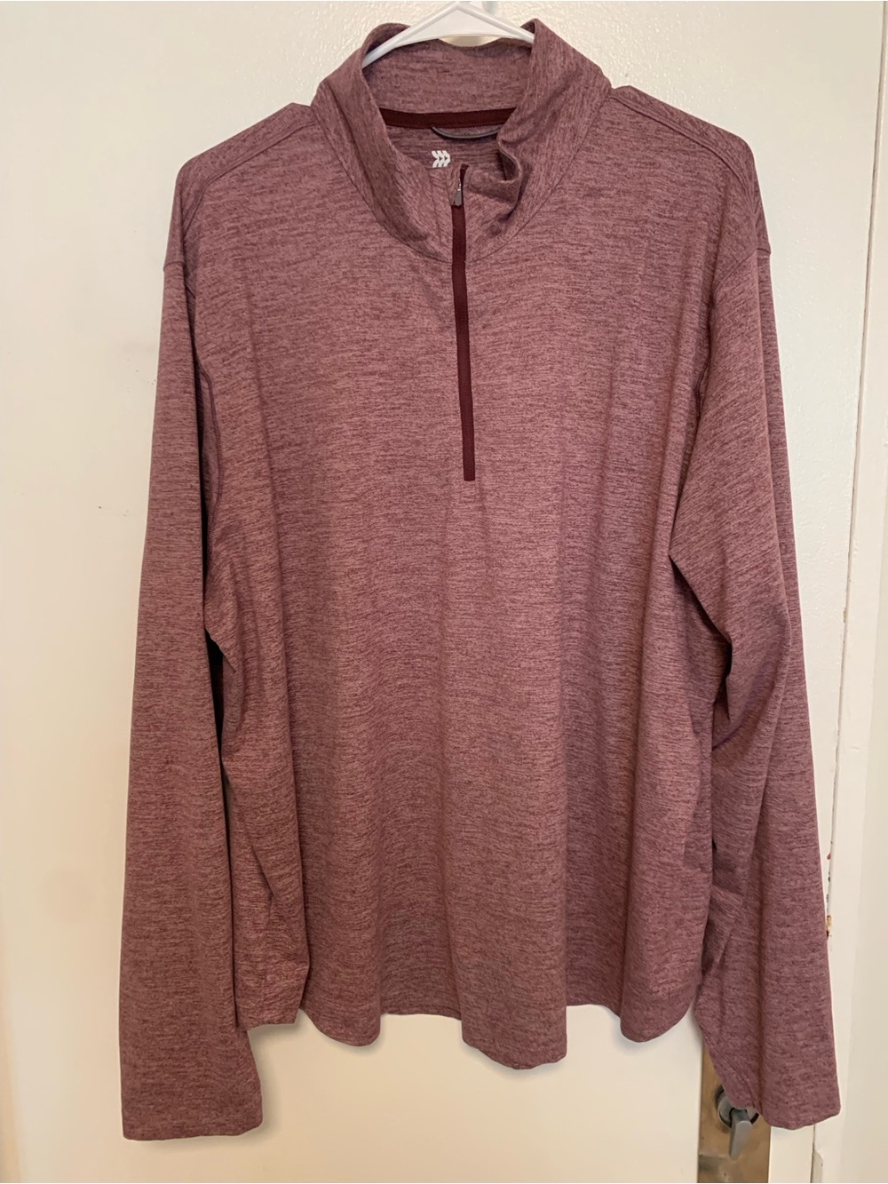 all in motion Men's Heather Mauve Quarter-Zip Pullover